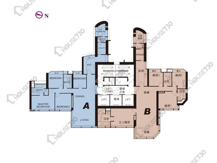 海名軒 平面圖 海名軒 3座 67-68樓 樓層平面圖 - House730