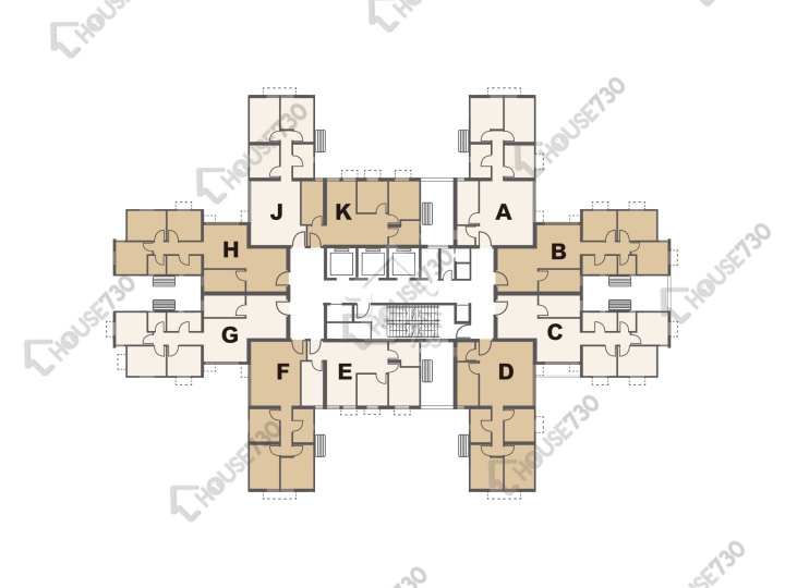 樂軒臺 平面圖 樂軒臺 5座 1-31樓 樓層平面圖 - House730