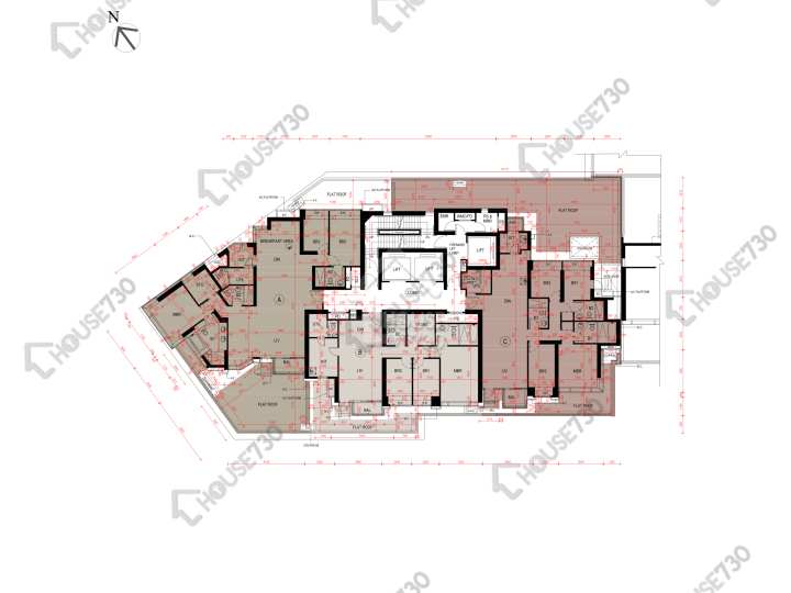 瓏璽 平面圖 瓏璽 1座 6樓 樓層平面圖 - House730