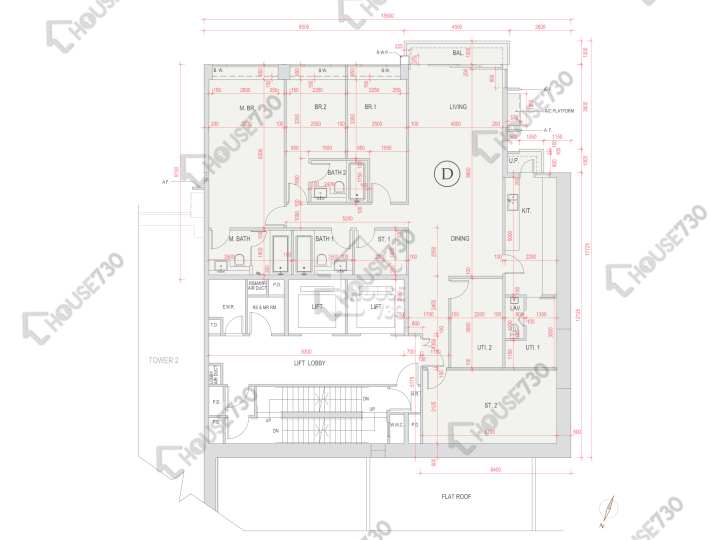 賢文禮士 平面圖 賢文禮士 1座 3樓 樓層平面圖 - House730