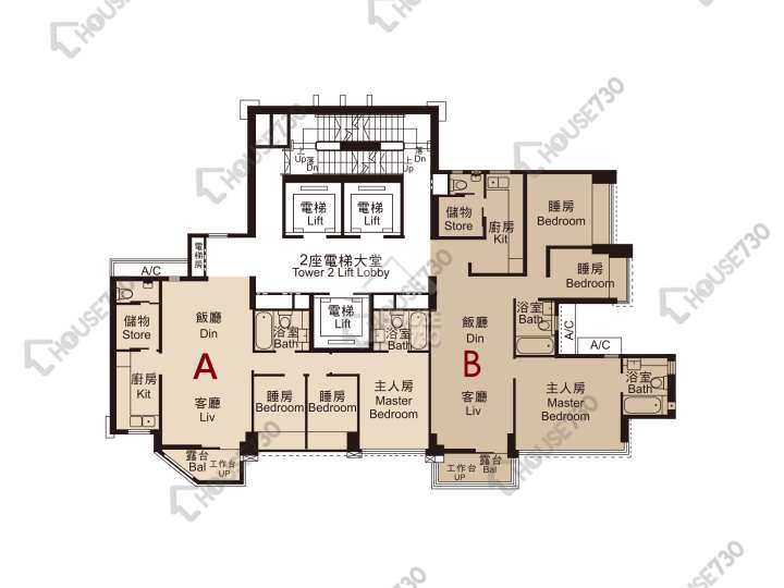星匯居 平面圖 星匯居 2座 46樓 樓層平面圖 - House730