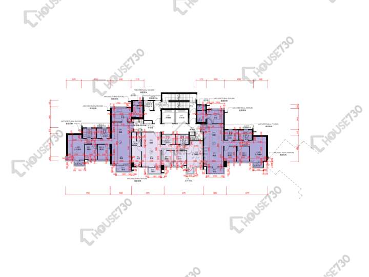 天鑽 平面圖 天鑽 3座 2-3,5-13,15-18,19樓 樓層平面圖 - House730
