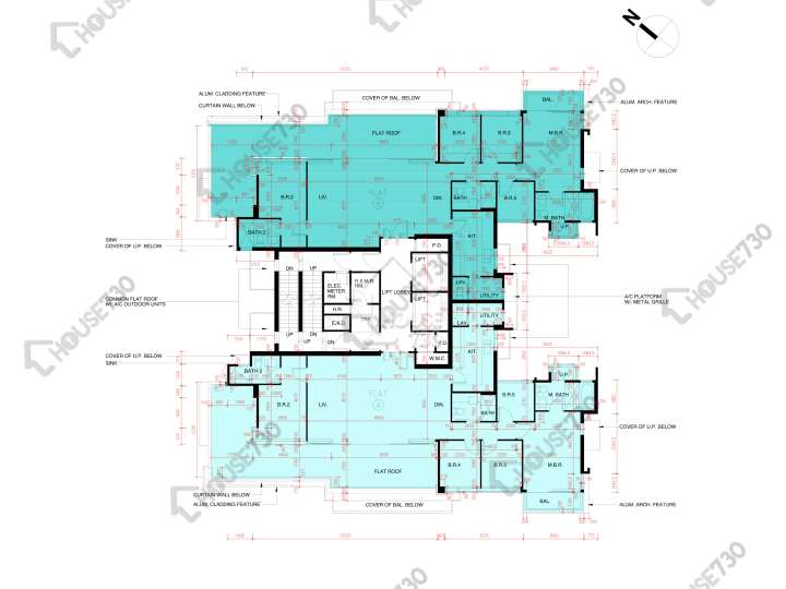 雲海 平面圖 雲海 1期 Sandalwood Court 3座 10樓 樓層平面圖 - House730