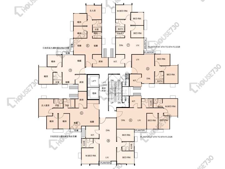 又一居 平面圖 又一居 9座 1-9樓 樓層平面圖 - House730