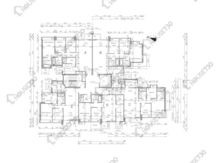 溱林 平面圖 溱林 7座 2樓 樓層平面圖 - House730