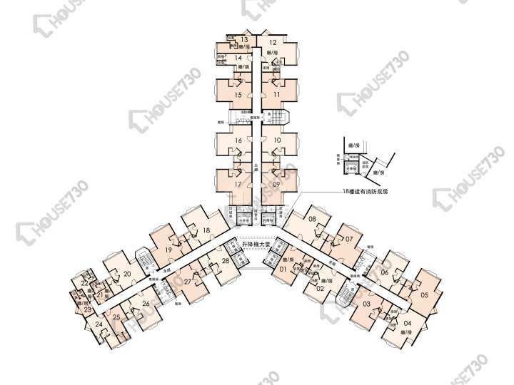 太和邨 平面圖 太和邨 翠和樓 (5座) 2-35樓 樓層平面圖 - House730