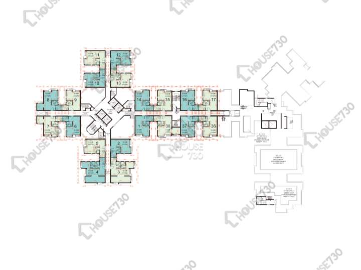 雍明苑 平面圖 雍明苑 B座 (澤明閣) 13樓 樓層平面圖 - House730