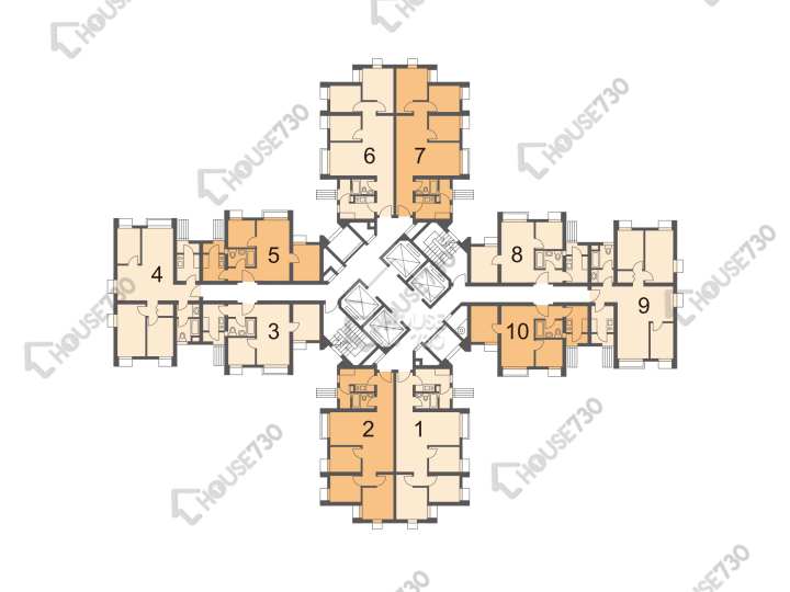 美松苑 平面圖 美松苑 康松閣 (E座) 1-35樓 樓層平面圖 - House730