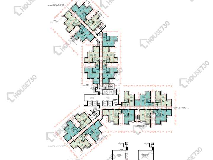 凱樂苑 平面圖 凱樂苑 A座 (凱碧閣) 2-16樓 樓層平面圖 - House730