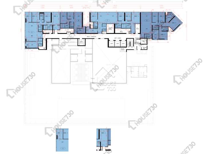 天璽 平面圖 天璽 20座 - 1區 (天鑽) 76樓 樓層平面圖 - House730