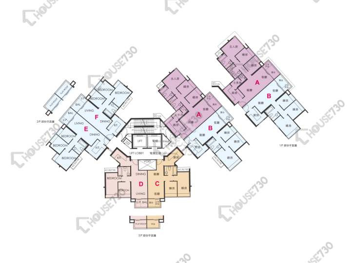 皇府山 平面圖 皇府山 7座 1-3,5-13,15-17,18樓 樓層平面圖 - House730