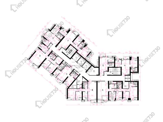 昇御門 平面圖 昇御門 1座 16樓 樓層平面圖 - House730