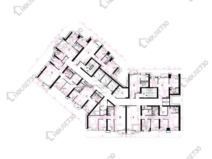昇御門 平面圖 昇御門 1座 16樓 樓層平面圖 - House730