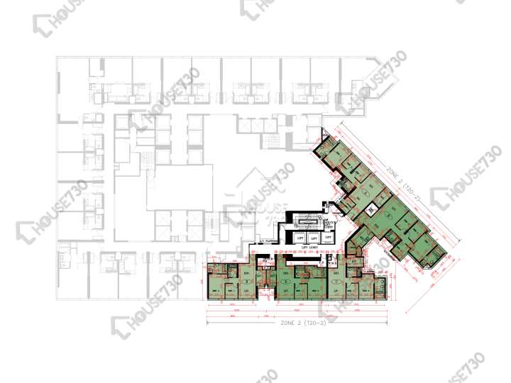 天璽 平面圖 天璽 20座 - 2區 (海鑽) 35樓 樓層平面圖 - House730