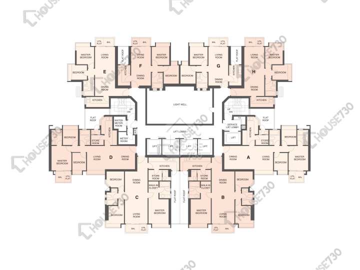 碧堤半島 平面圖 碧堤半島 3期 3座 10樓 樓層平面圖 - House730