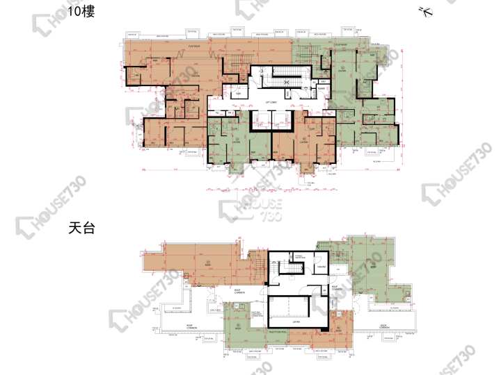 Wetland Seasons Park 平面圖 Wetland Seasons Park 1期 22座 10樓 樓層平面圖 - House730