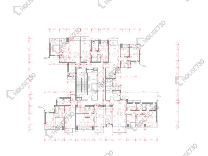 尚豪庭 平面圖 尚豪庭 2座 6-7樓 樓層平面圖 - House730