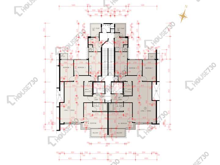 星岸 平面圖 星岸 3座 5樓 樓層平面圖 - House730