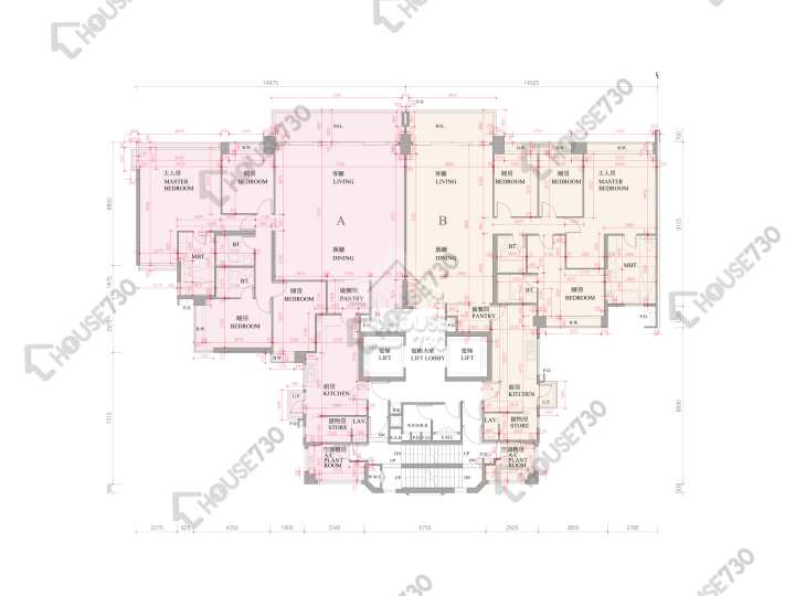 逸瓏灣 平面圖 逸瓏灣 II 大廈8座 2-3,5-12,15樓 樓層平面圖 - House730