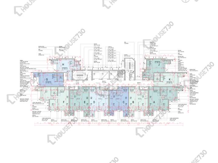 高爾夫.御苑 平面圖 高爾夫.御苑 7座 2-3,5-10,11樓 樓層平面圖 - House730