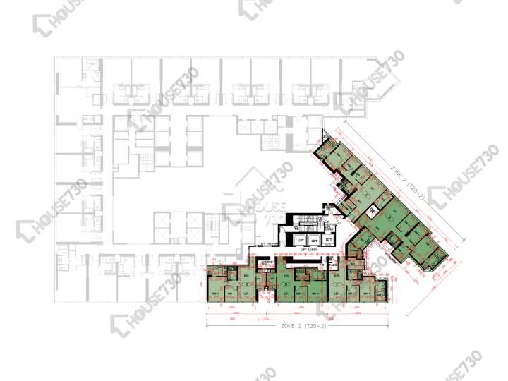天璽 平面圖 天璽 20座 - 2區 (海鑽) 17-23,25-27,28樓 樓層平面圖 - House730
