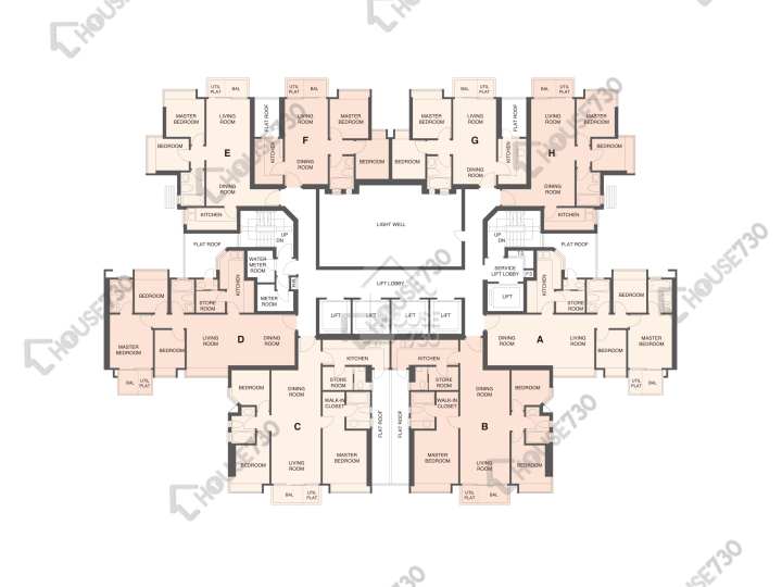 碧堤半島 平面圖 碧堤半島 2期 5座 10樓 樓層平面圖 - House730