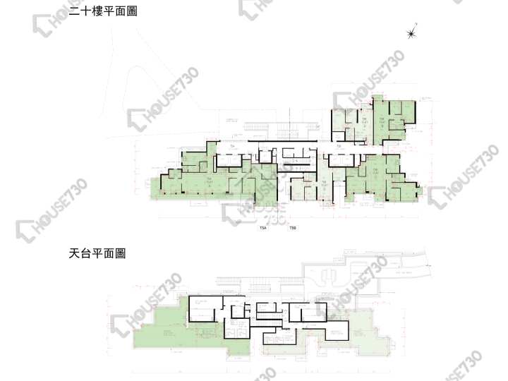 上源 平面圖 上源 5A座 20樓 樓層平面圖 - House730