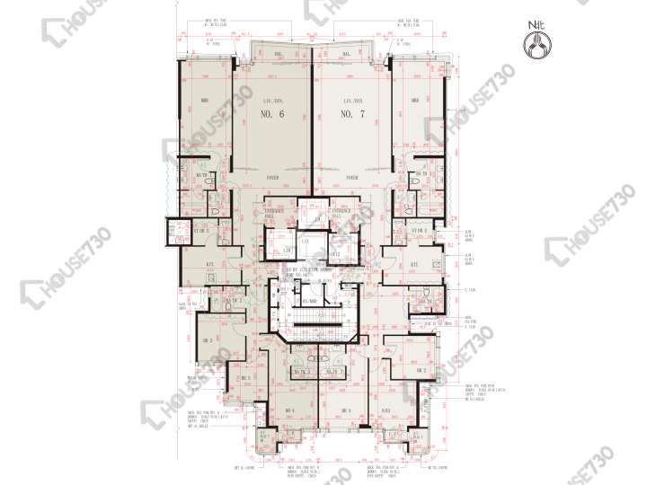 波老道21號 平面圖 波老道21號 1期 6及7號 21-22樓 樓層平面圖 - House730