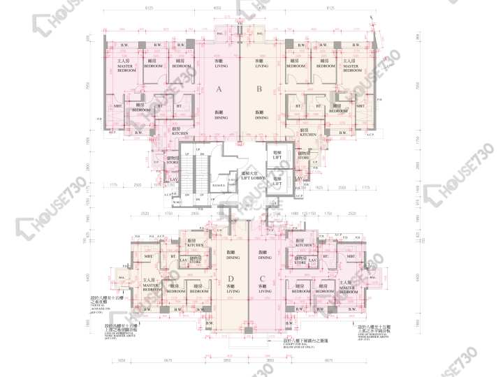 逸珑湾 平面图 逸珑湾 I 大厦18座 8-12,15楼 楼层平面图 - House730