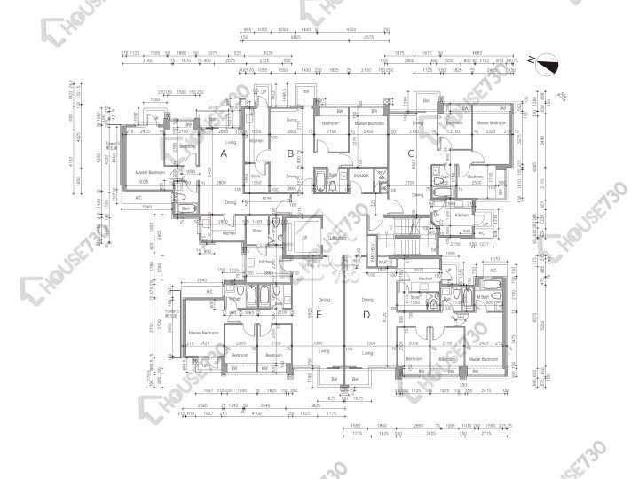 溱林 平面圖 溱林 6座 2樓 樓層平面圖 - House730
