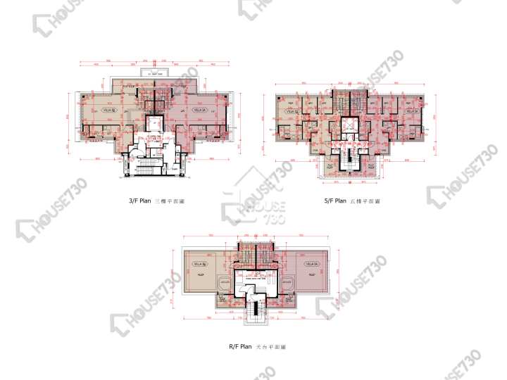 爾巒 平面圖 爾巒 菲利提諾大道 1座 3樓 樓層平面圖 - House730