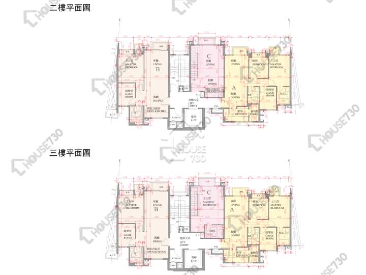 逸珑湾 平面图 逸珑湾 I 低座17座 2-3楼 楼层平面图 - House730