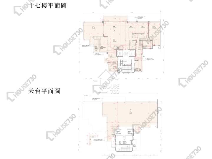 逸瓏灣 平面圖 逸瓏灣 II 大廈8座 17樓 樓層平面圖 - House730