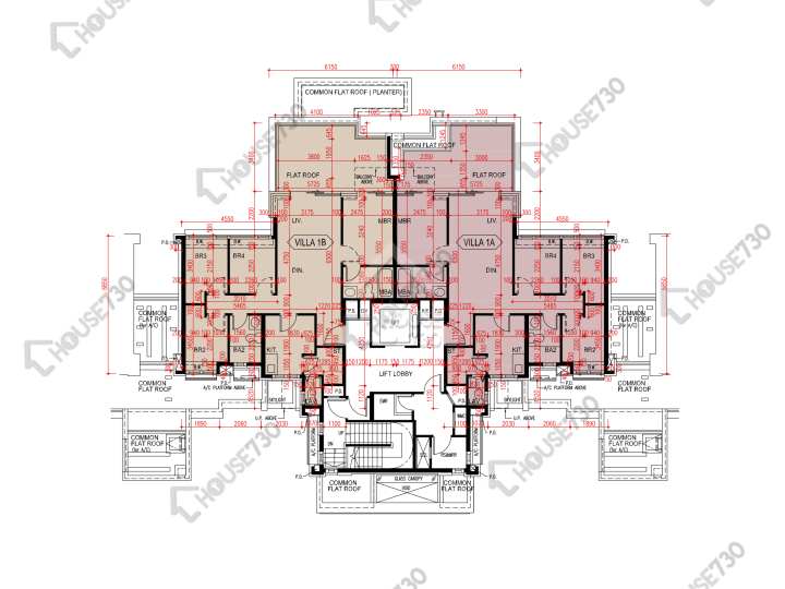 爾巒 平面圖 爾巒 珍諾華大道 2座 1樓 樓層平面圖 - House730