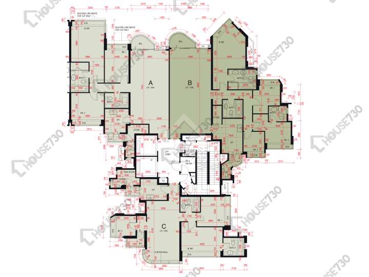 維港.星岸 平面圖 維港.星岸 3座 3,5-12,15樓 樓層平面圖 - House730