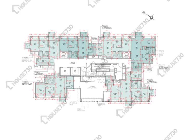 Napa 平面圖 Napa 3座 1樓 樓層平面圖 - House730