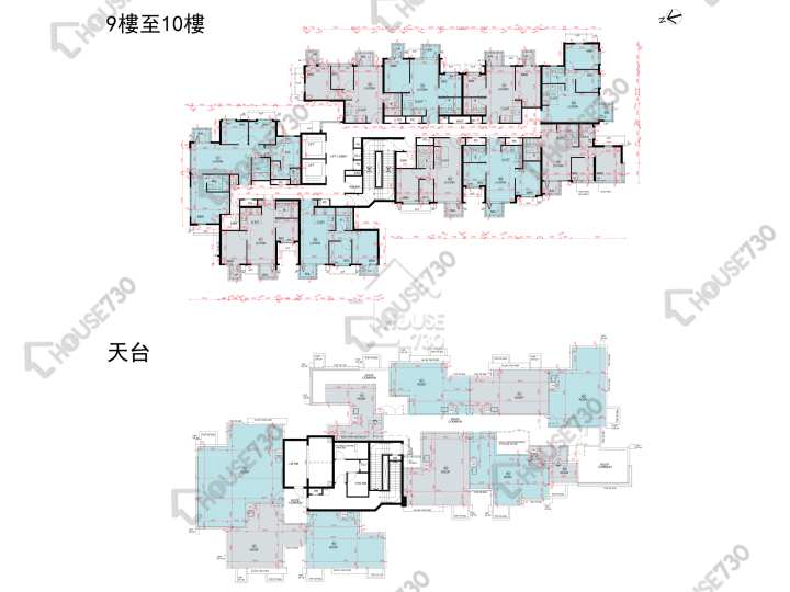 Wetland Seasons Park 平面圖 Wetland Seasons Park 2期 3座 9樓 樓層平面圖 - House730