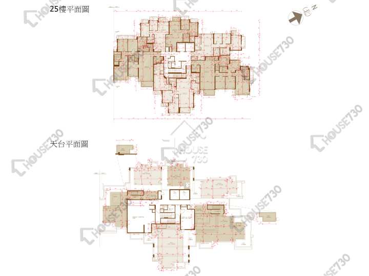 名日.九肚山 平面圖 名日.九肚山 1座 25樓 樓層平面圖 - House730