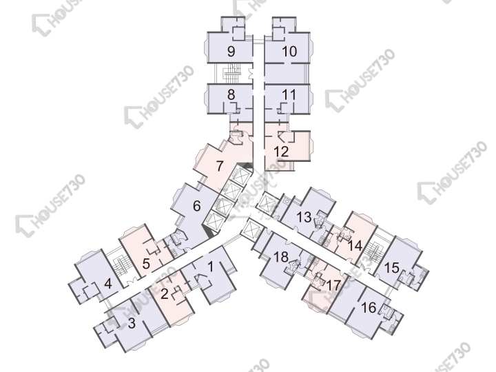 廣林苑 平面圖 廣林苑 馥林閣 (C座) 1-34樓 樓層平面圖 - House730