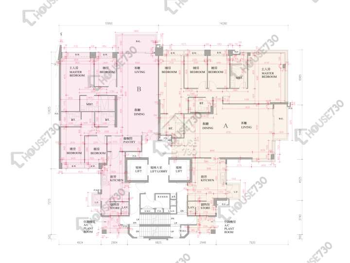 逸瓏灣 平面圖 逸瓏灣 II 大廈5座 2-3,5-12,15樓 樓層平面圖 - House730