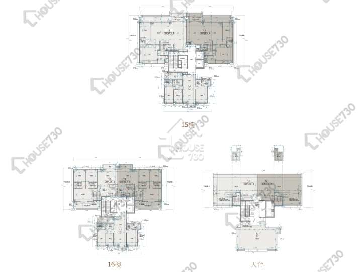 朗濤 平面圖 朗濤 2座 15-16樓 樓層平面圖 - House730