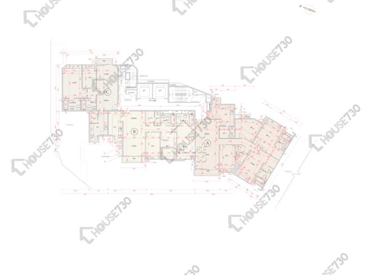 賢文禮士 平面圖 賢文禮士 3座 8樓 樓層平面圖 - House730