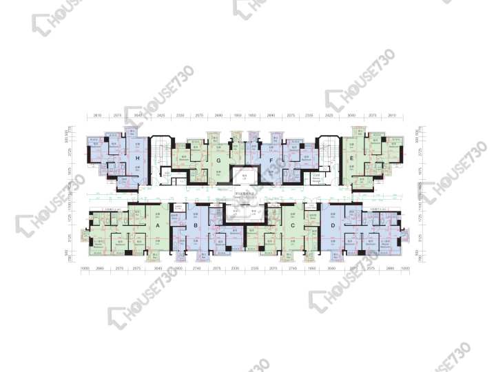 逸峯 平面图 逸峯 5座 20-23,25楼 楼层平面图 - House730