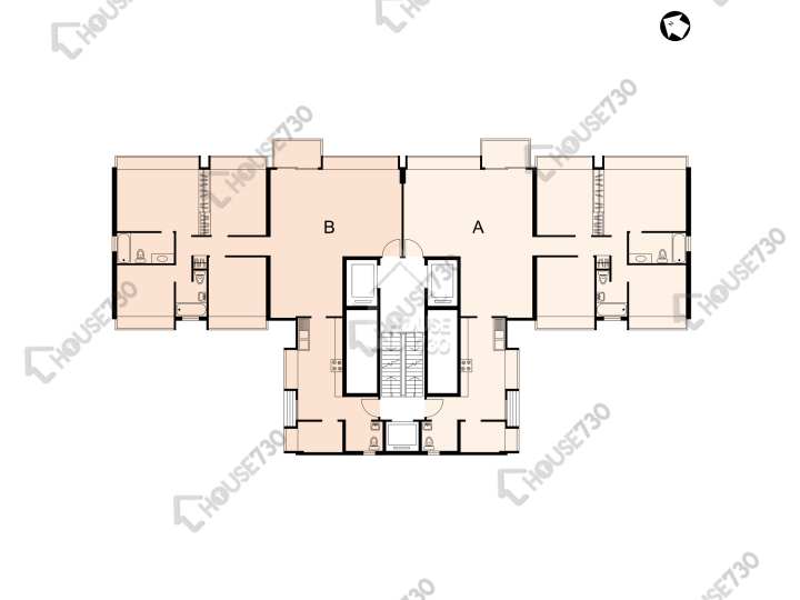 碧霞花園 平面圖 碧霞花園 東方閣 (1座) 1-26樓 樓層平面圖 - House730