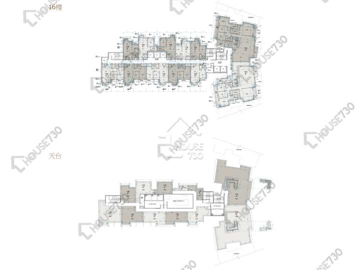 朗濤 平面圖 朗濤 7A座 16樓 樓層平面圖 - House730