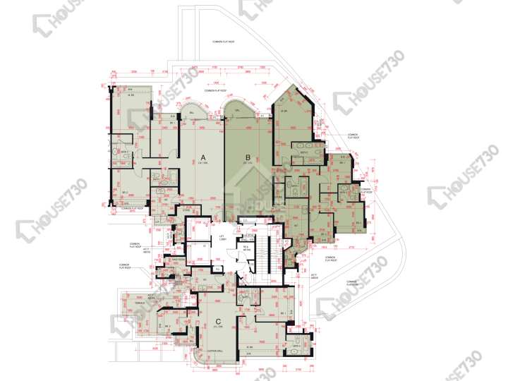 維港.星岸 平面圖 維港.星岸 3座 2樓 樓層平面圖 - House730