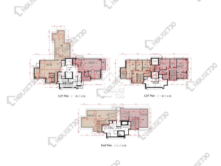 爾巒 平面圖 爾巒 茵娜大道 6座 11樓 樓層平面圖 - House730