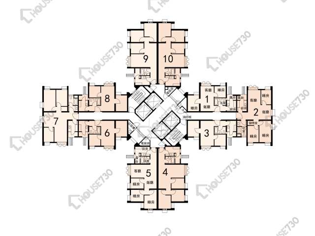 頌明苑 平面圖 頌明苑 冠明閣 (E座) 1-35樓 樓層平面圖 - House730