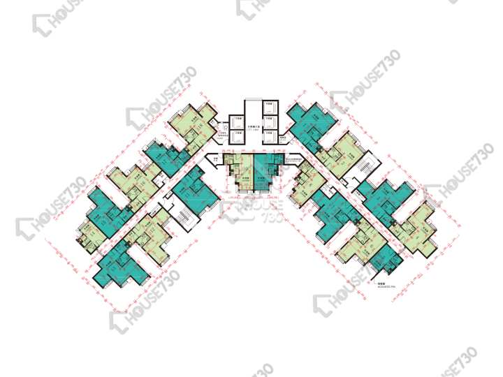 麗翠苑 平面圖 麗翠苑 2座 (麗榕閣) 17-26樓 樓層平面圖 - House730