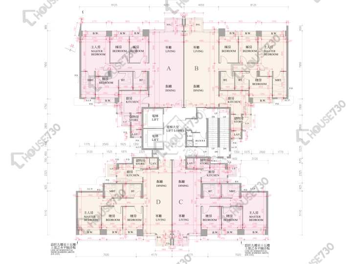 逸珑湾 平面图 逸珑湾 I 大厦19座 9-12,15楼 楼层平面图 - House730